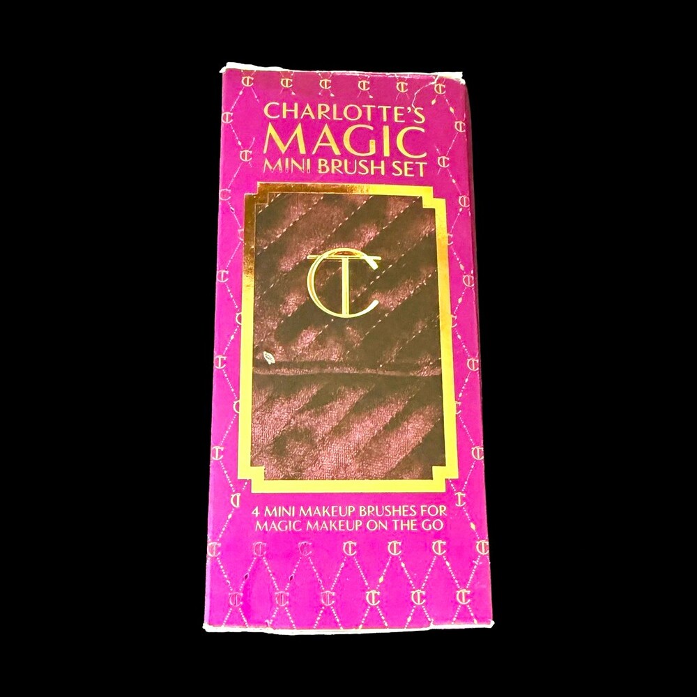 Charlotte Tilbury Charlotte's Magic Mini Brush Set 4pc w/ Purple Brush Pouch